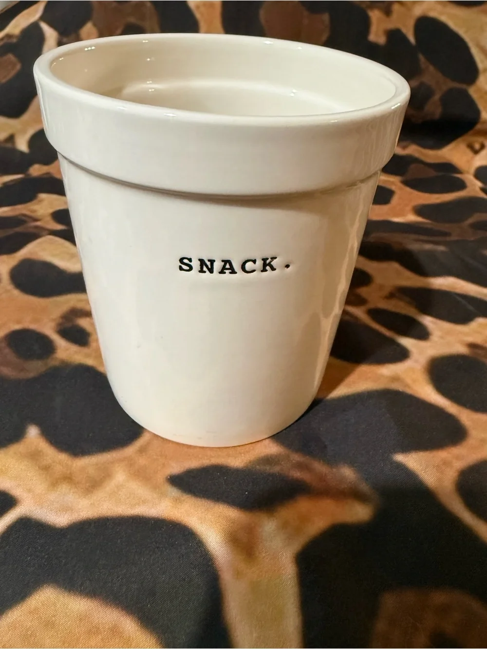 Ceramic Snack Jar in White - Rae Dunn